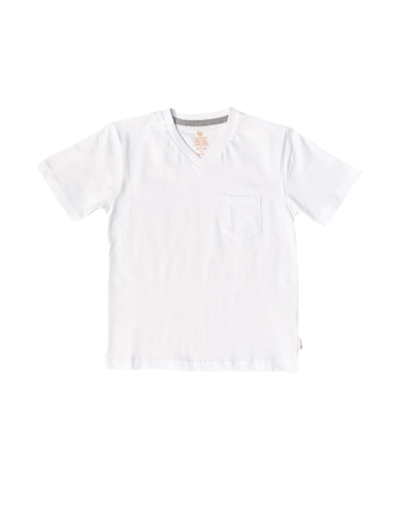 VN WHITE Boys V-Neck Shirt {White}