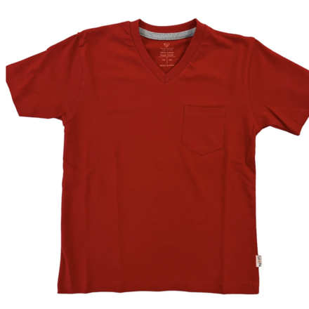 VN RED Boys V-Neck Shirt {Red}