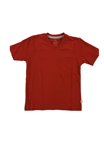 VN RED Boys V-Neck Shirt {Red}