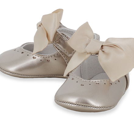 Mayoral Dressy Mary Jane Shoes {Light Gold}