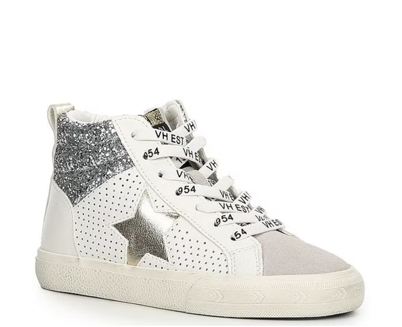 White huaraches top with glitter