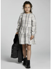 Mayoral Plaid Ruffled Dress {Ivory/Blk/Citron} Tween