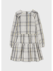 Mayoral Plaid Ruffled Dress {Ivory/Blk/Citron} Tween