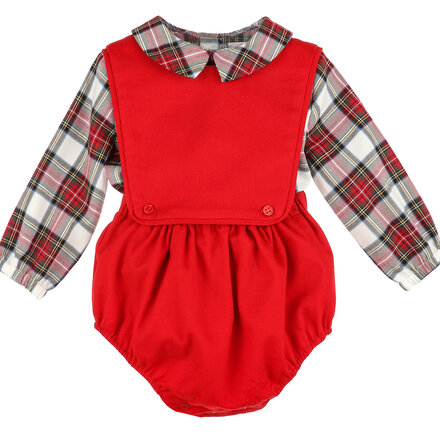 Sophie & Lucas Steward Plaid OG Boy Overall