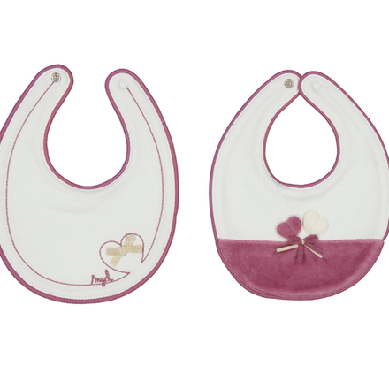 Mayoral Heart Bib Set {White & Pink} F23