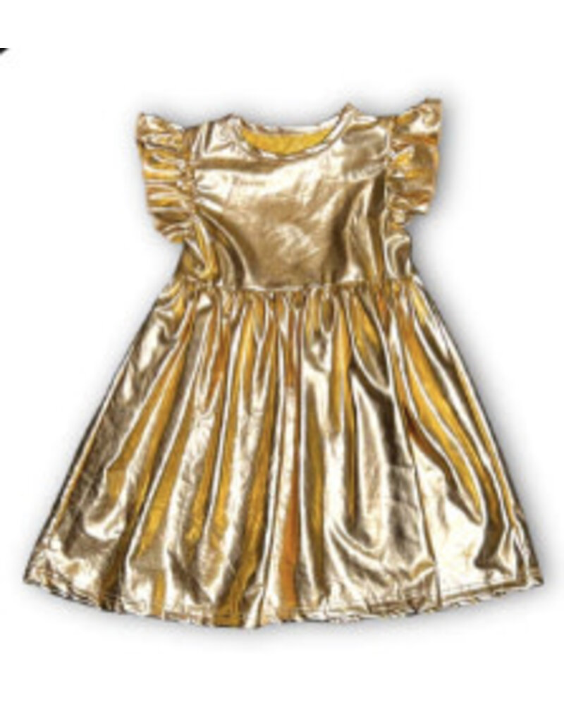Belle Cher Metallic Dress {Gold}