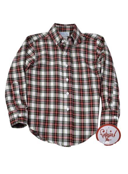 Funtasia Too Holiday Button Down L/S Shirt {Plaid}