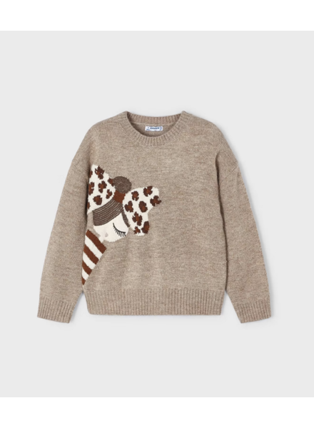Mayoral Sweater w/ Girl {Brown Shimmer}
