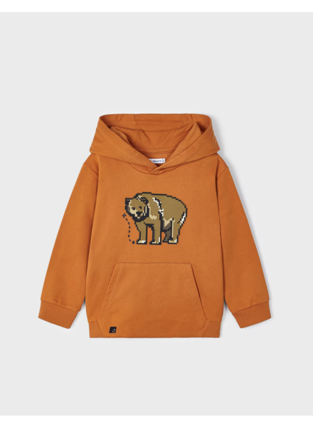 Mayoral Rubber Bear Pullover Sweatshirt {Orange}