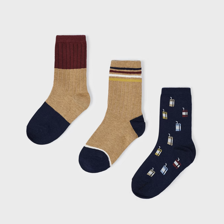 Mayoral 3 Pk Socks {Navy}