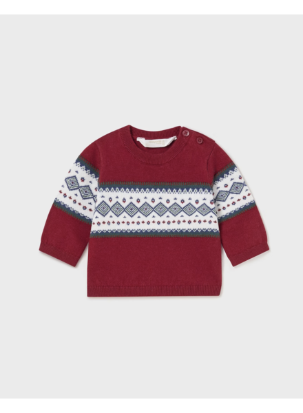 Mayoral Jacquard Sweater {Red} F23