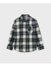 Mayoral Checked Button Shirt {Wht/Mint/Navy} Tween