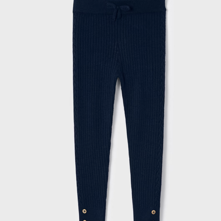 Mayoral Ribbed Leggings {Navy}