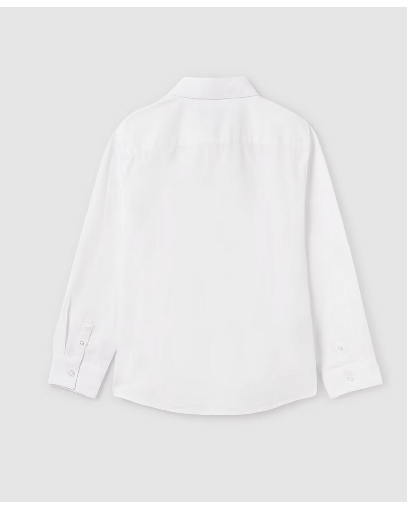 Mayoral  Basic Cotton L/S Shirt {White}  Tween