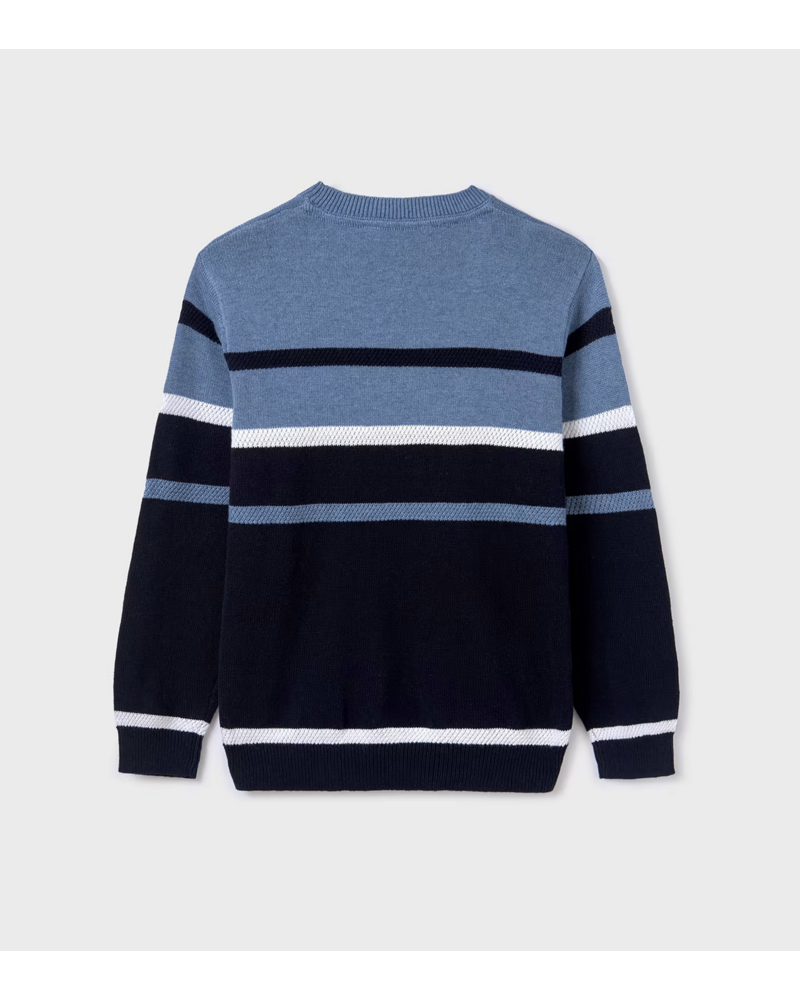 Mayoral Striped Sweater {Nvy/Wht/Denim}  Tween