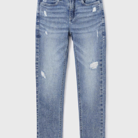 Mayoral Distressed Slim Fit Jeans {Blue} Tween