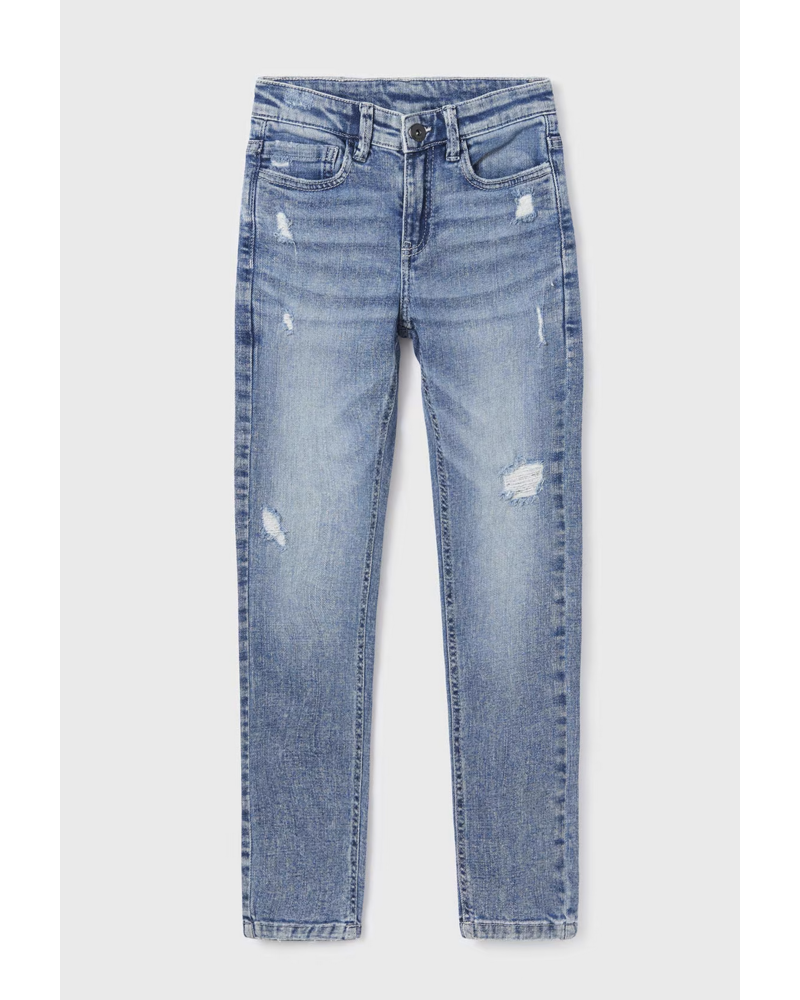 Mayoral Distressed Slim Fit Jeans {Blue} Tween