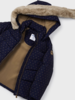 Mayoral Polka Dot Jacket W/ Removable Fur {Navy}