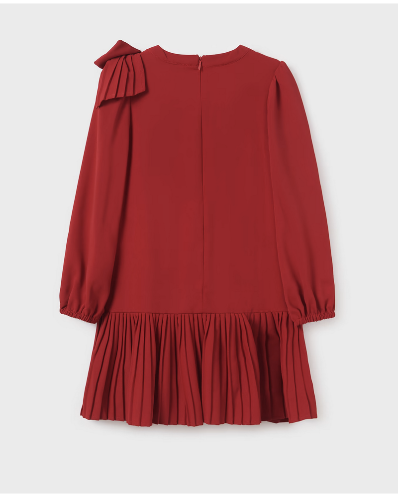 Mayoral Crepe Bow Dress {Red}