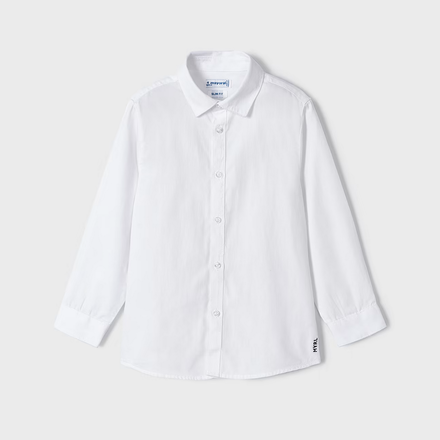 Mayoral Basic Button Down Shirt {White}