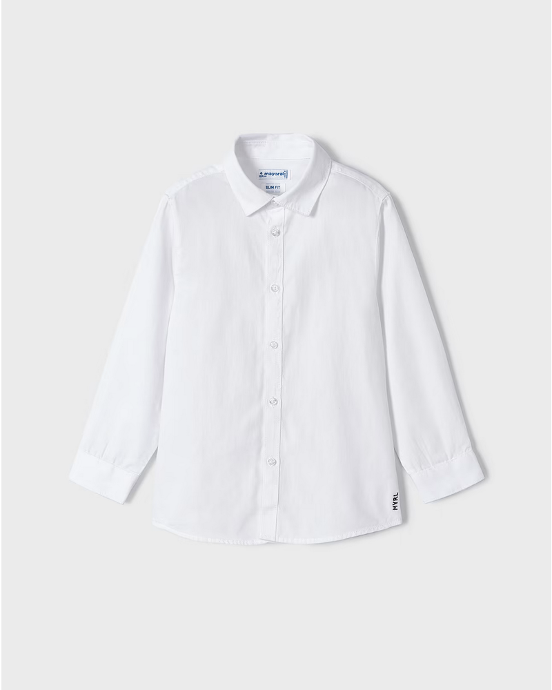 Mayoral Basic Button Down Shirt {White}