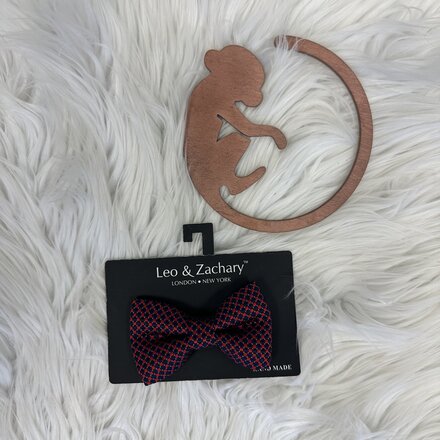 Bow Tie {Navy & Red Square w/ Carolina Dot}