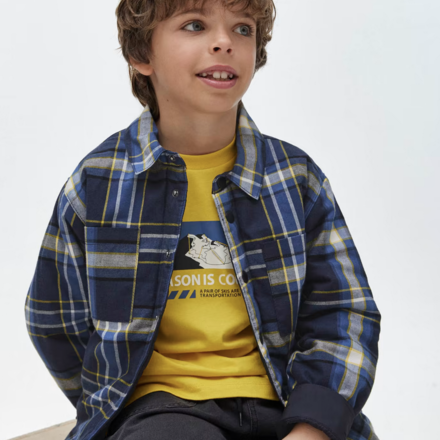 Mayoral Reversible Lightweight Jacket {Navy/Yellow} Tween