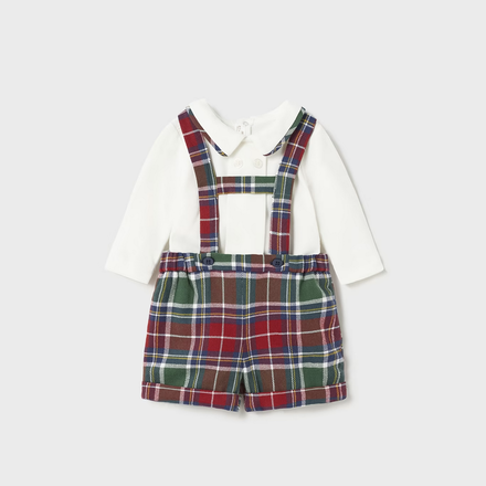 Mayoral Plaid Short Set {Red/Grn/Nvy} F23