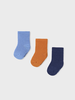 Mayoral 3pk Basic Socks {Orange/Navy/Blue}