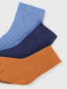 Mayoral 3pk Basic Socks {Orange/Navy/Blue}