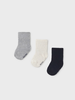 Mayoral 3pk Basic Socks {Nvy/Gry/Ivory} F23