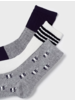 Mayoral 3 Pk Socks {Gry/Wht/Blk}