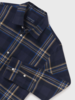 Mayoral Plaid Shirt {Nvy/Tan/Ryl} Tween