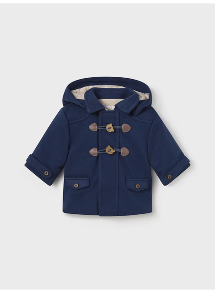 Mayoral Hooded Pea Coat {Navy Blue} F23