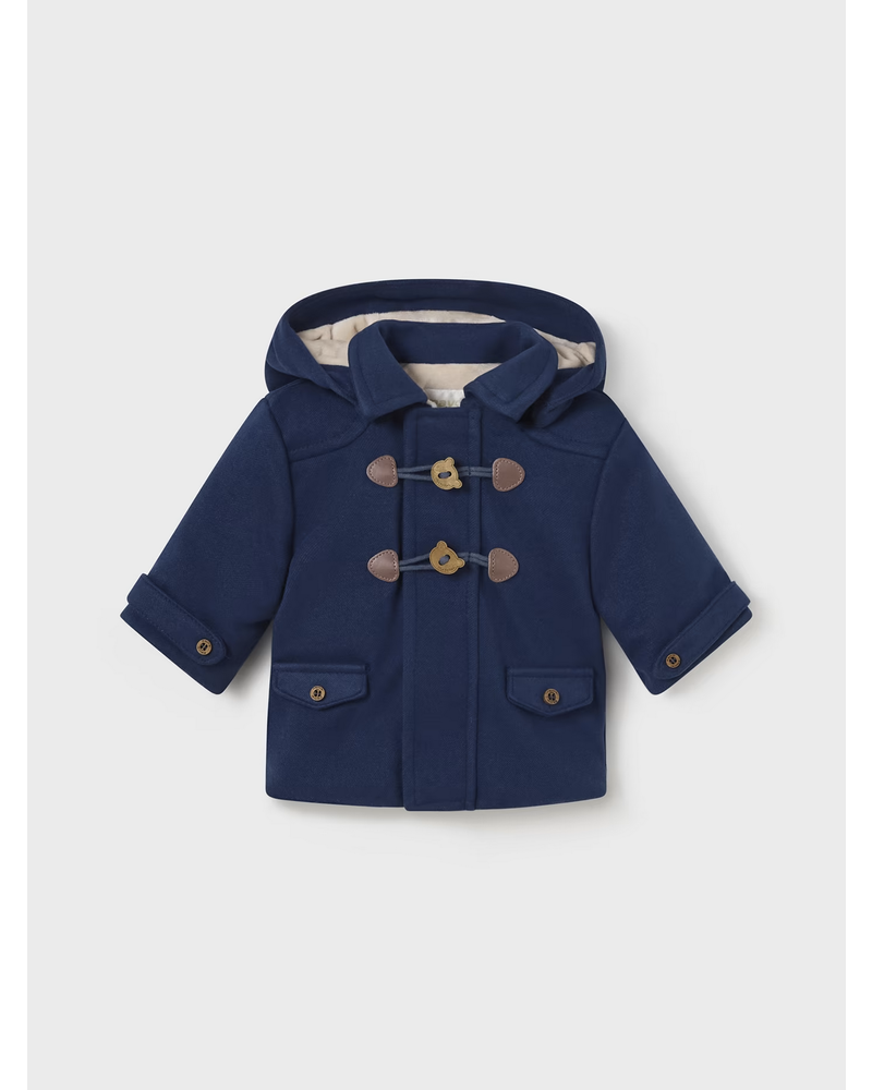 Mayoral Hooded Pea Coat {Navy Blue} F23