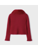 Mayoral Knit Cardigan w/ Fur Collar {Red}