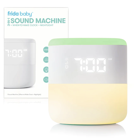 Fridababy 3-in-1 Sound Machine + When-To-Wake Clock + Nightlight