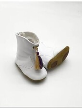 Blended Spirits Crib Marching Boots {White w/ Tassel}