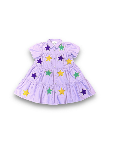 Belle Cher Adult Mardi Gras Chenille Dress {Lavender}