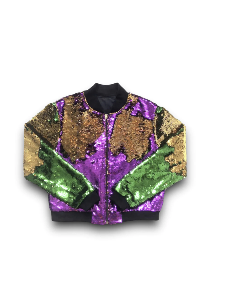 Belle Cher Mardi Gras Reversible Sequin Jacket {Toddler/Tween}