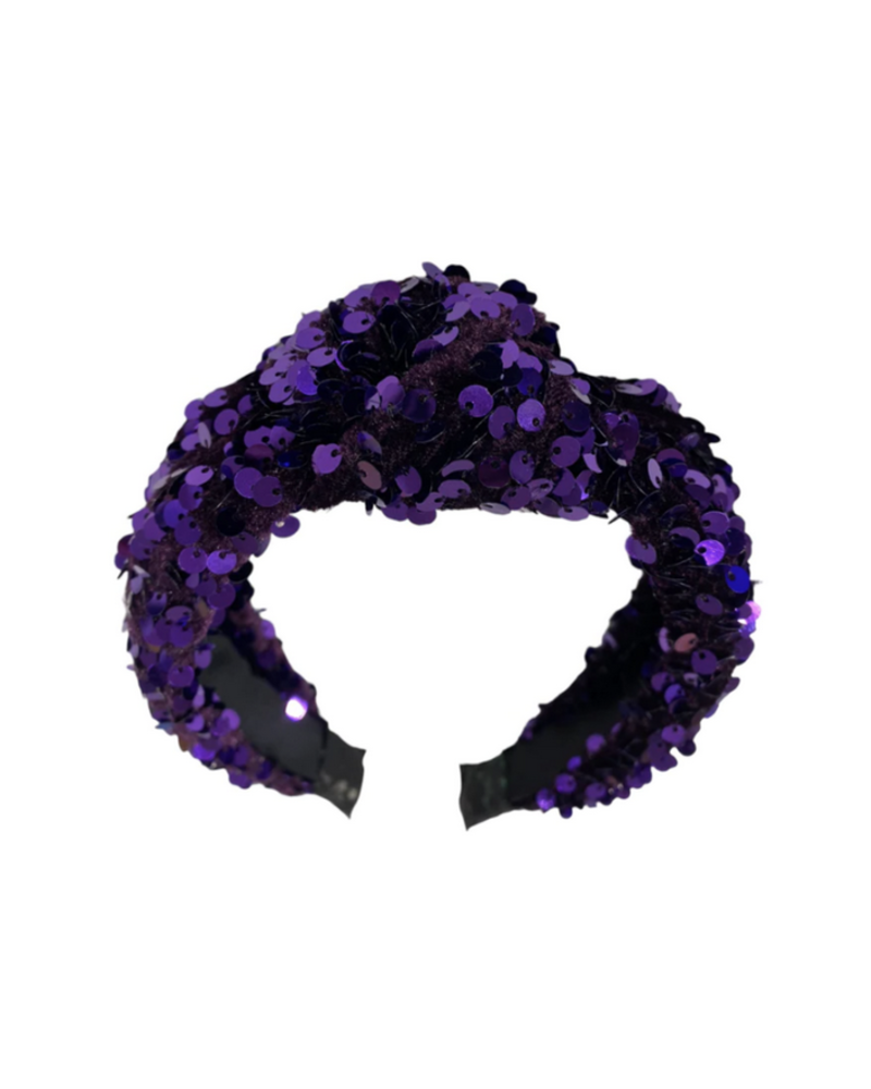 Mardi Gras Sequin Knot Headband {3 Color Options}