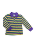 Blended Spirits Mardi Gras Striped Collared L/S {Prp/Grn/Ylw}
