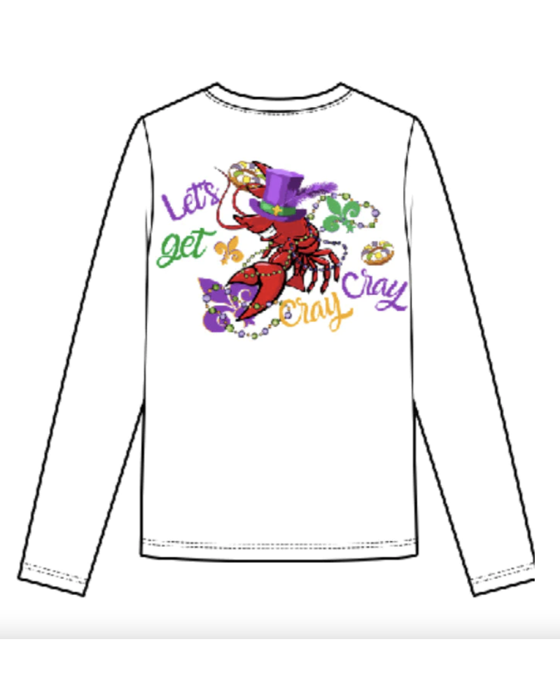 Belle Cher Mardi Gras Get Cray Modal L/S {White}