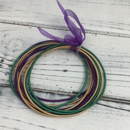 SongLily Mardi Gras Guitar String Bracelets {Multi}