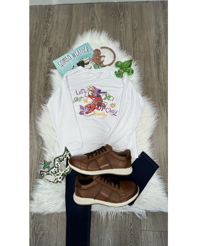 Belle Cher Mardi Gras Get Cray Modal L/S {White}