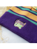 42POPS Embroidered Mardi Gras Striped Beanie {Purple}
