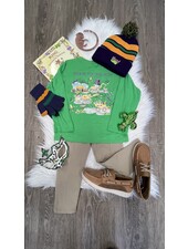 Belle Cher Mardi Gras Tractor Modal L/S {Green}