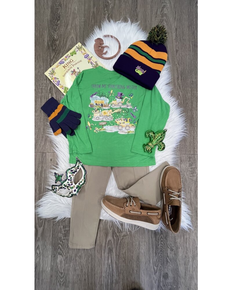 Belle Cher Mardi Gras Tractor Modal L/S {Green}