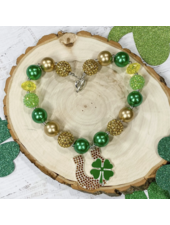 The Hair Bow Company Lucky U Horseshoe Necklace {Green}