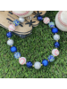 The Hair Bow Company Baseball Chunky Bead Necklace {Blue}